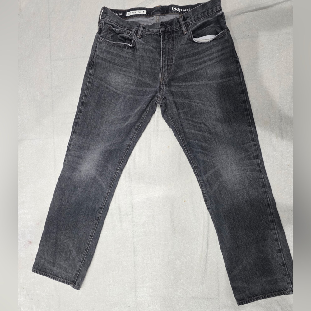 GAP Men's 1969 Dark Gray Straight Jeans
